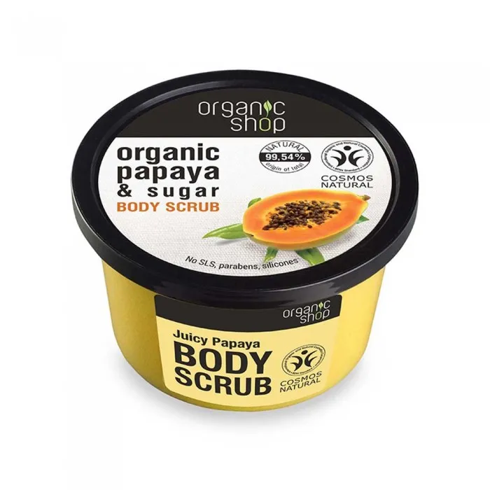 Scrub pentru corp Juicy Papaya, 250ml, Organic Shop