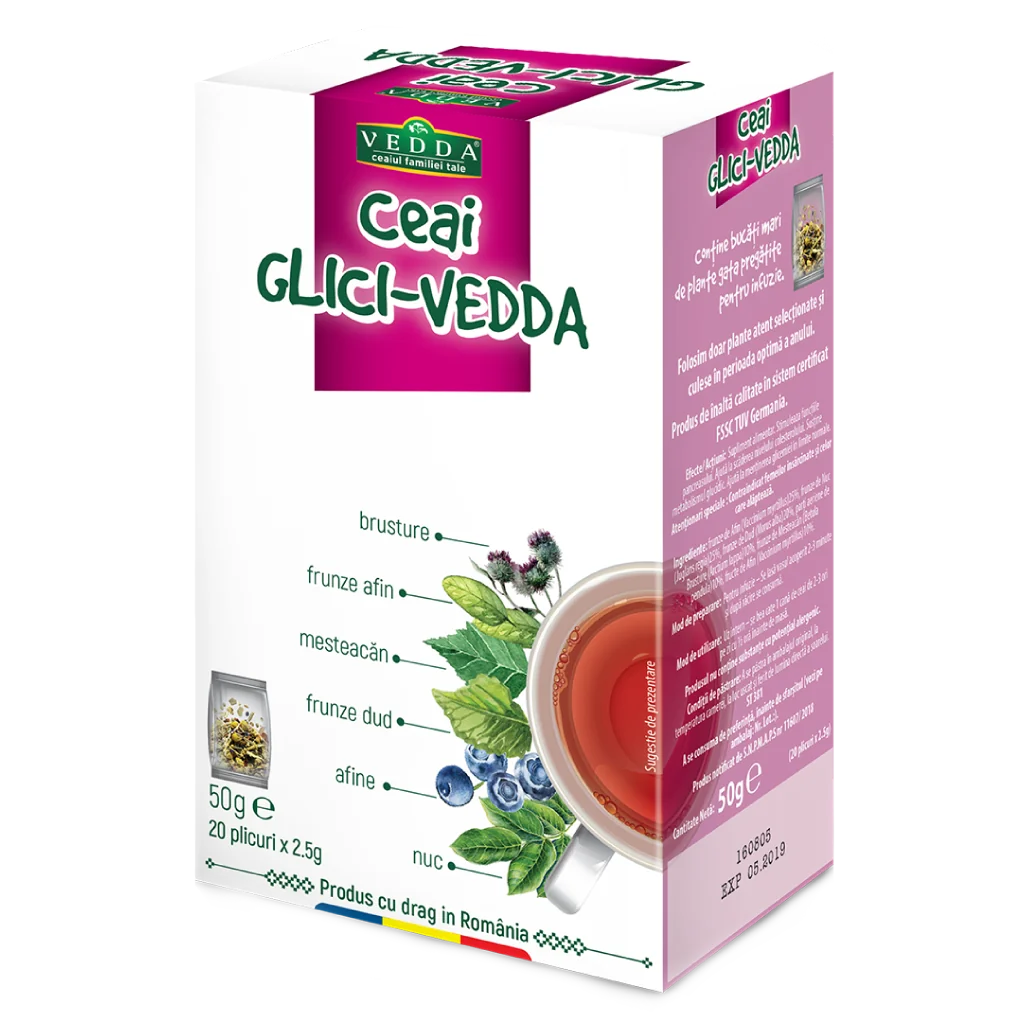 Ceai Glici, 20 plicuri, Vedda