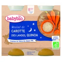 Crema de morcovi si quinoa Bio, 2 x 200g, BabyBio
