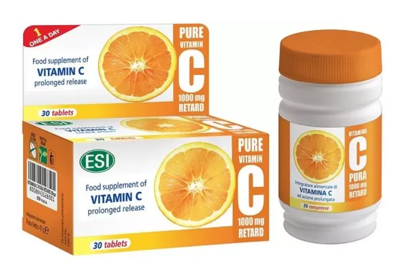 Vitamina C Pura 1000mg Retard, 30 capsule, Esi Spa