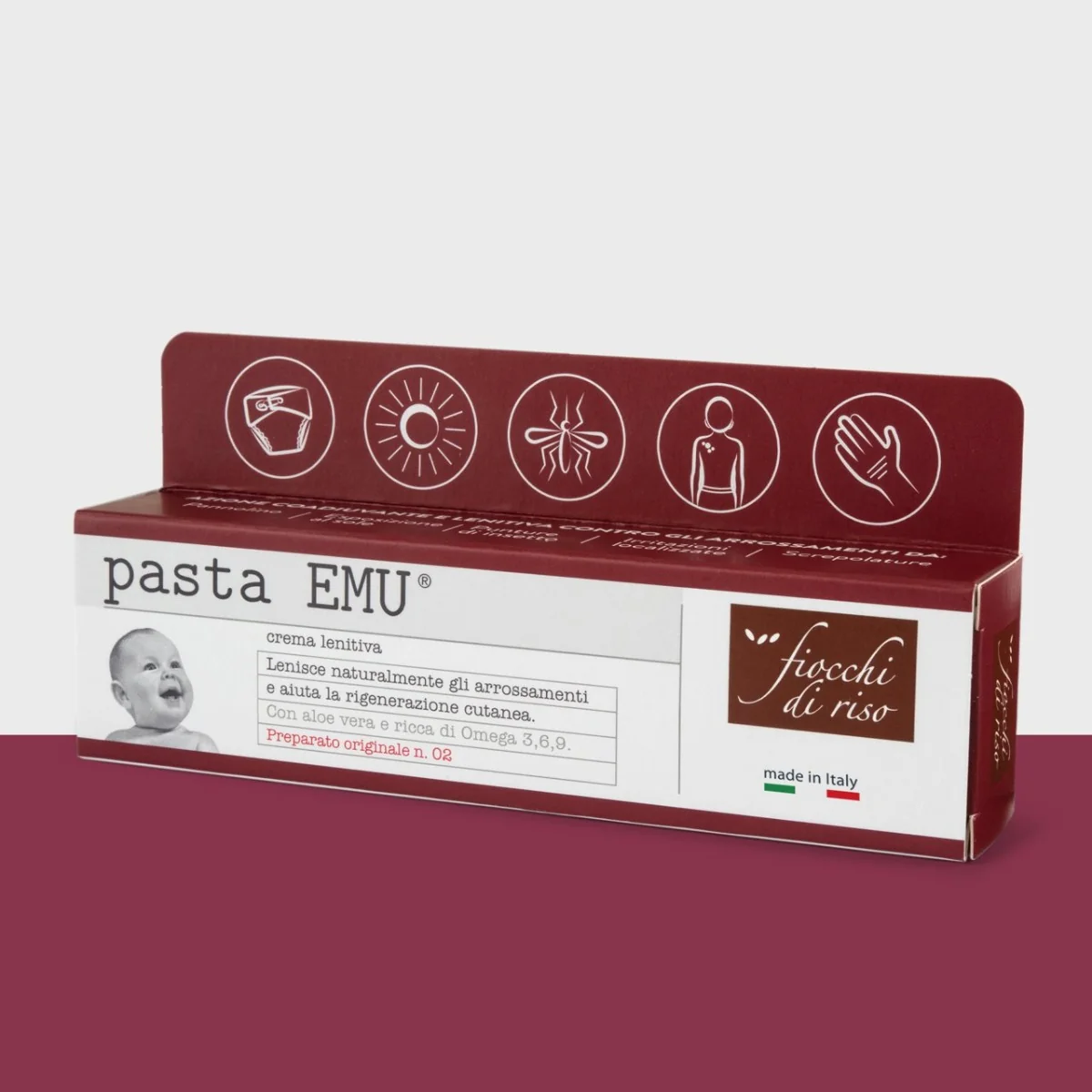 Crema calmanta pentru iritatii si regenerarea pielii bebelusilor EMU 0 luni+, 30ml, Fiocchi di Riso