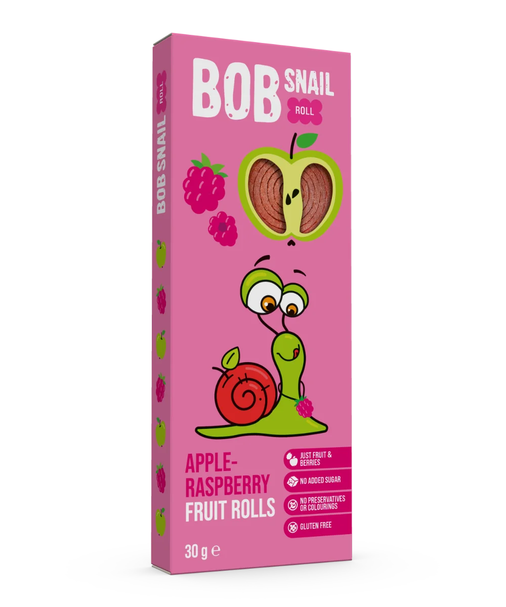 Rulou din mere si zmeura, 30g, Bob Snail