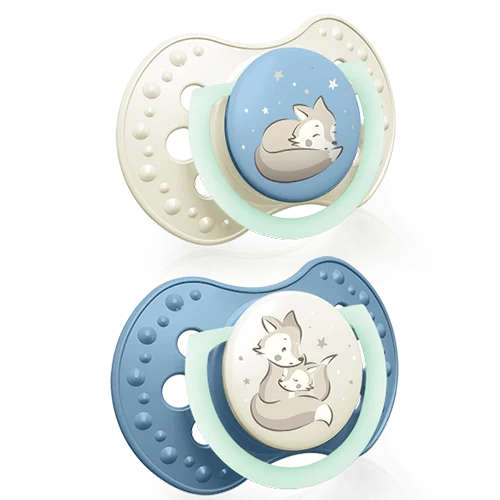 Set suzete din silicon pentru 6 - 18 luni Night&Day 22/915BOY, 2 bucati, LOVI