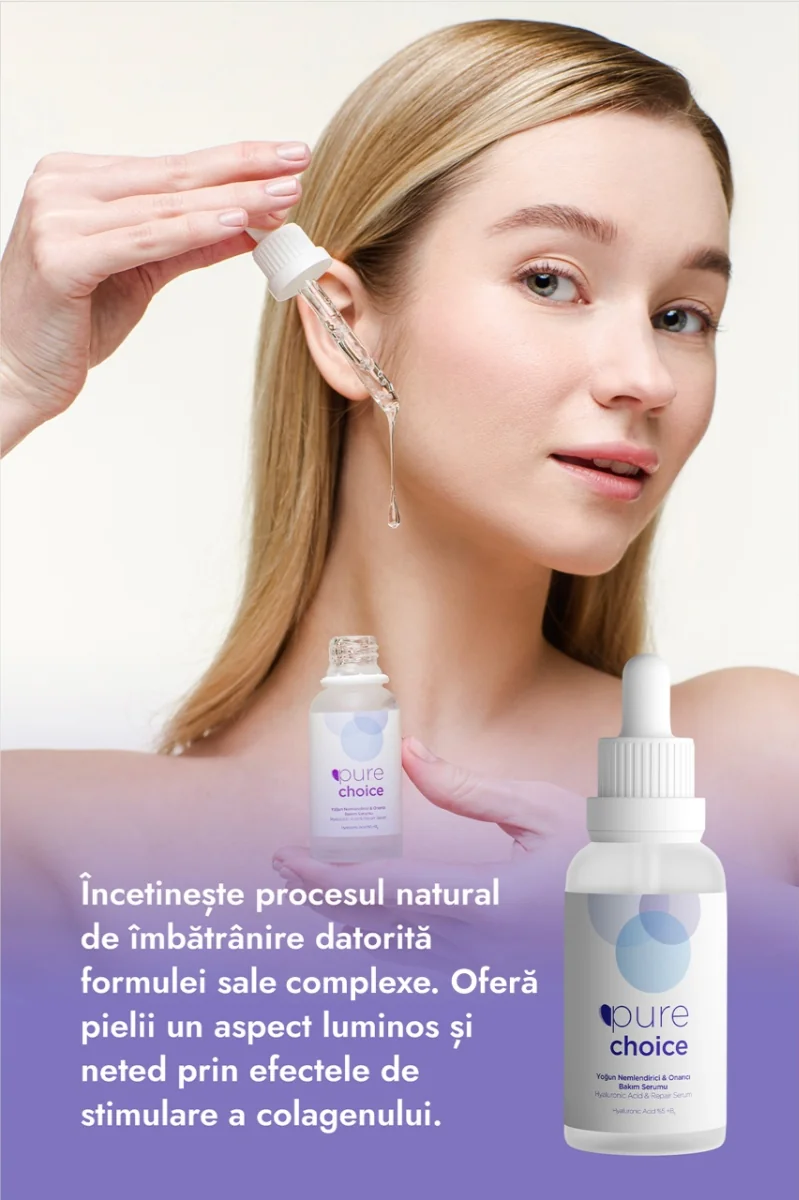 Ser ingrijire faciala cu Acid Hialuronic 5% si Pantenol 5%, 30ml, Pure Choice