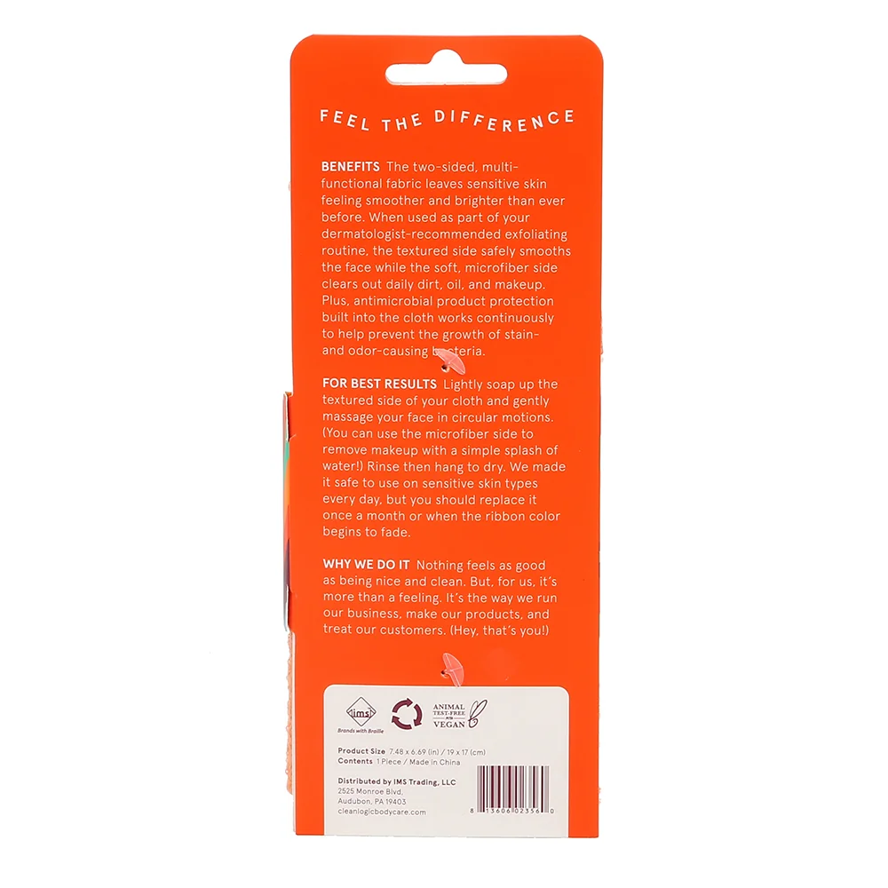 Prosop exfoliant pentru tenul sensibil cu doua texturi Bath & Body, 1 bucata, Cleanlogic