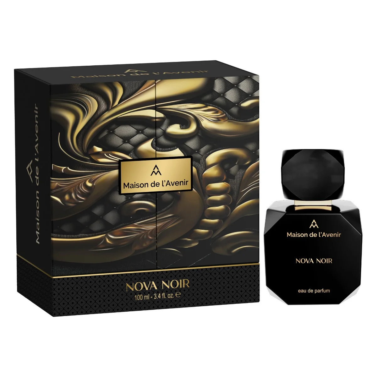 Apa de parfum Nova Noir Elixir Collection Unisex, 100ml, Maison de l'Avenir