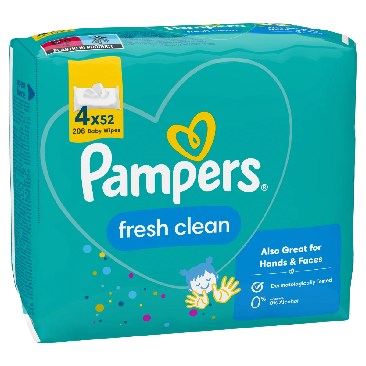 Pachet Servetele umede Fresh Clean, 208 bucati, Pampers