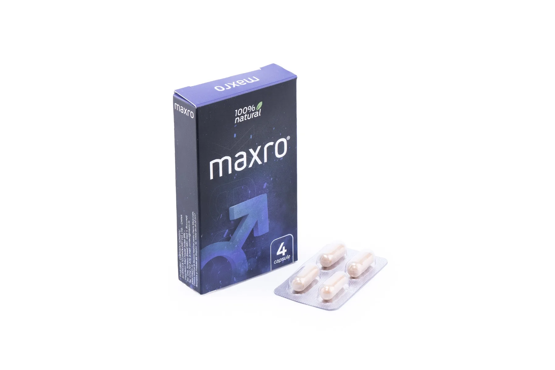 Supliment pentru potenta, 4 capsule, Maxro