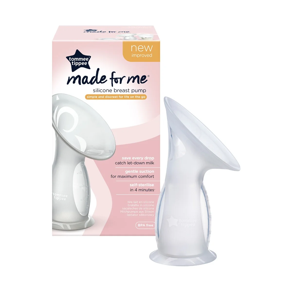 Pompa de san manuala din silicon Made For Me, 1 bucata, Tommee Tippee