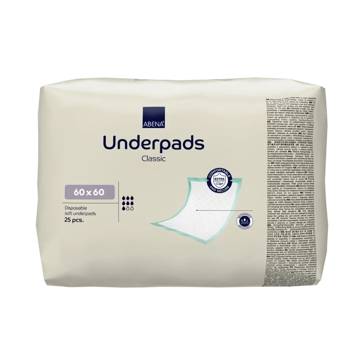 Aleze de unica folosinta Underpads Classic Soft & Confort 60x60cm, 25 bucati, Abena