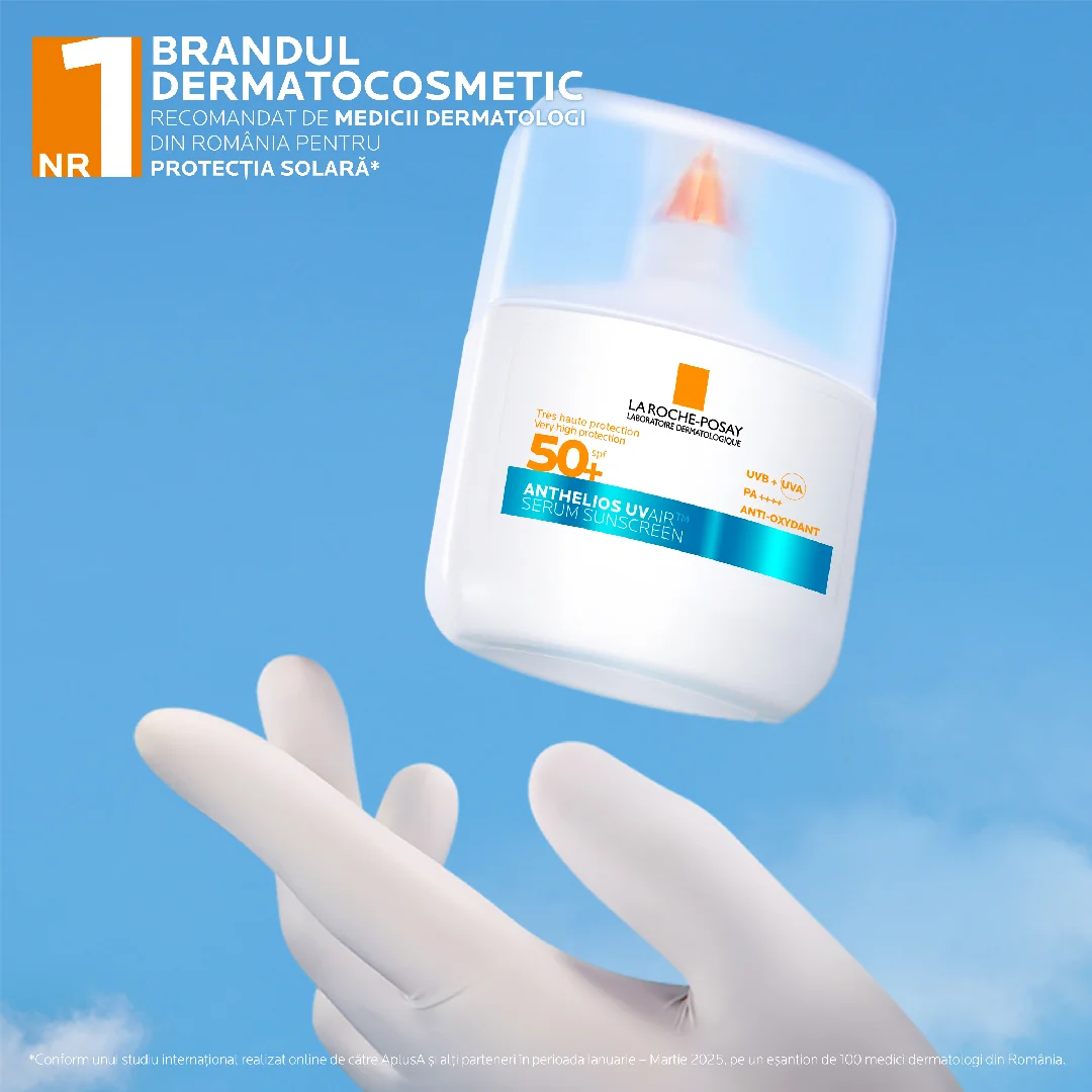 Serum solar cu protectie impotriva radiatiilor UV si a poluarii SPF 50+ Anthelios UVAir, 50ml, La Roche-Posay
