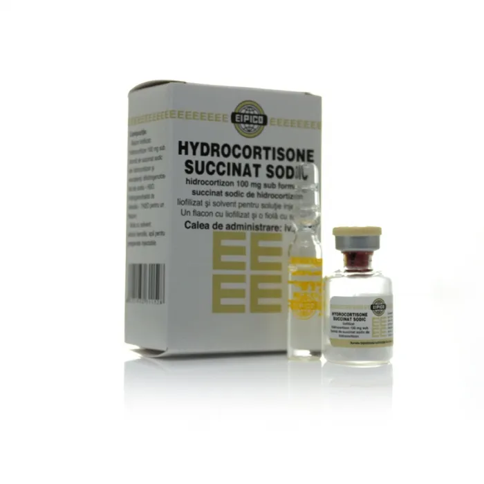 Hydrocortisone Succinat 100mg, 100mg pulbere + 1fiola x 2ml, Eipico