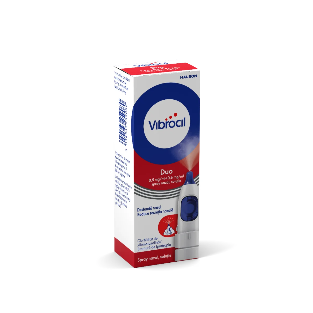 Vibrocil Duo spray nazal solutie 0.5 mg/ml + 0.6 mg/ml, 10ml, Haleon