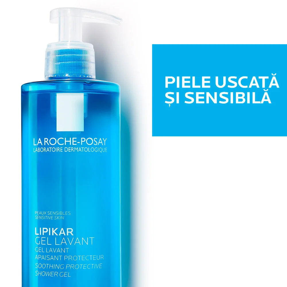 Gel de curatare pentru piele sensibila sau uscata bebelusi copii si adulti Lipikar, 400ml, La Roche-Posay