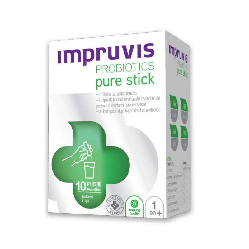 Probiotice Pure Stick, 10 plicuri, Impruvis