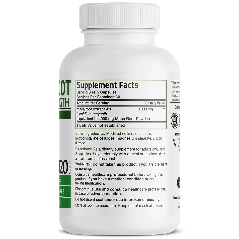 Ultra Extract Radacina Maca 4000mg, 120 capsule, Bronson Laboratories