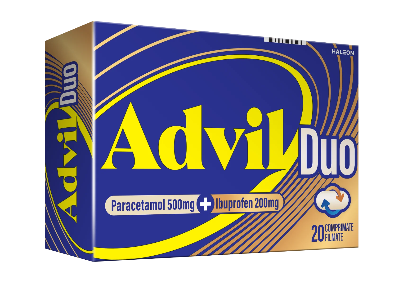 Advil Duo 500mg/200mg, 20 comprimate filmate, Haleon