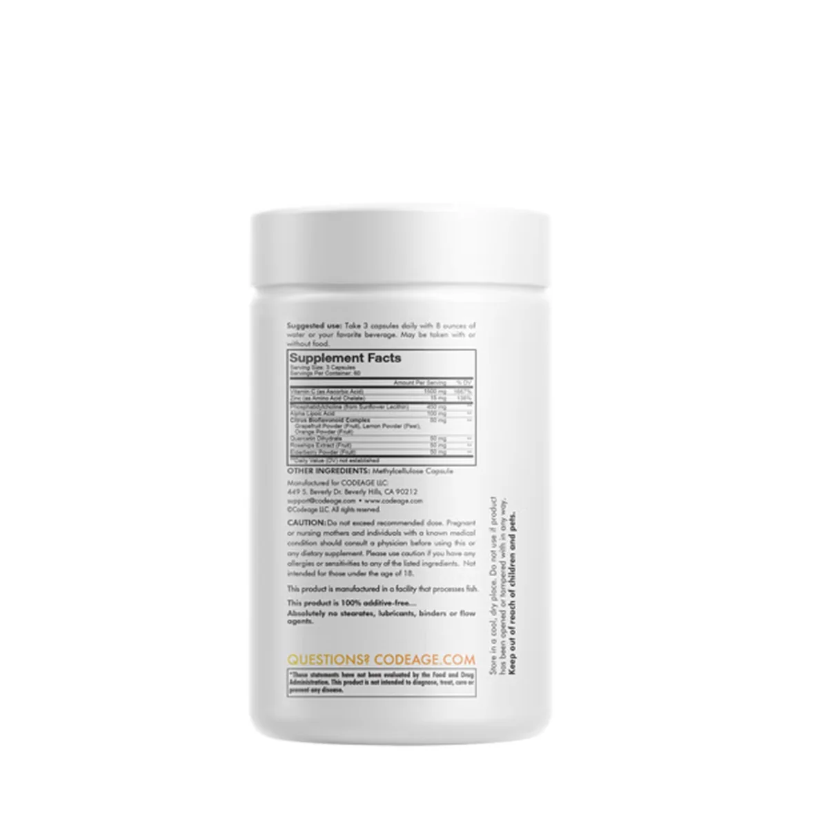 Vitamina C Lipozomala CodeAge, 180 capsule, GNC