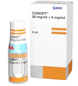 Cosopt 20mg +5mg/ml solutie oftalmica, 5ml, Santen