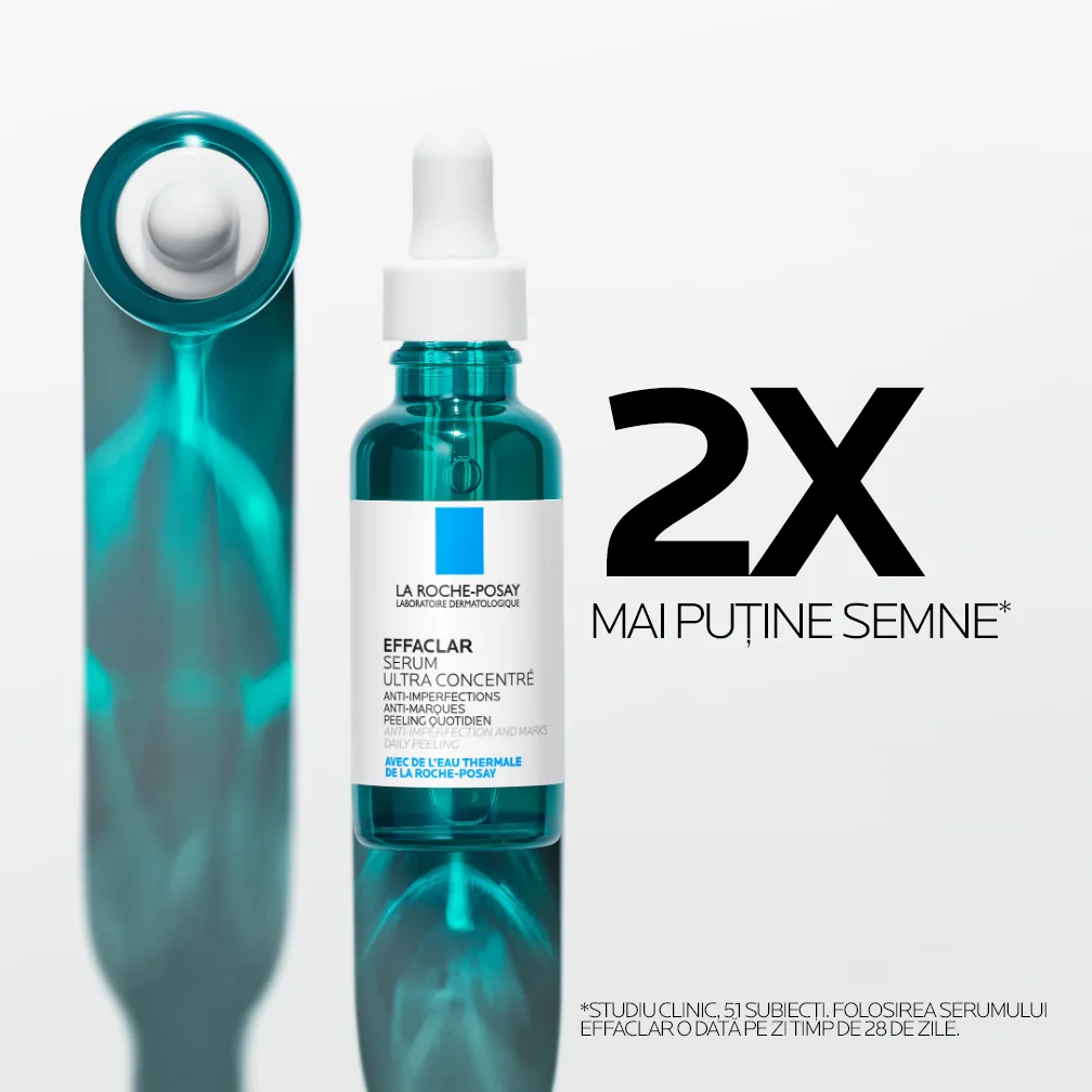 Ser ultra concentrat anti-imperfectiuni si anti-semne ten gras cu tendinta acneica Effaclar, 30ml, La Roche-Posay