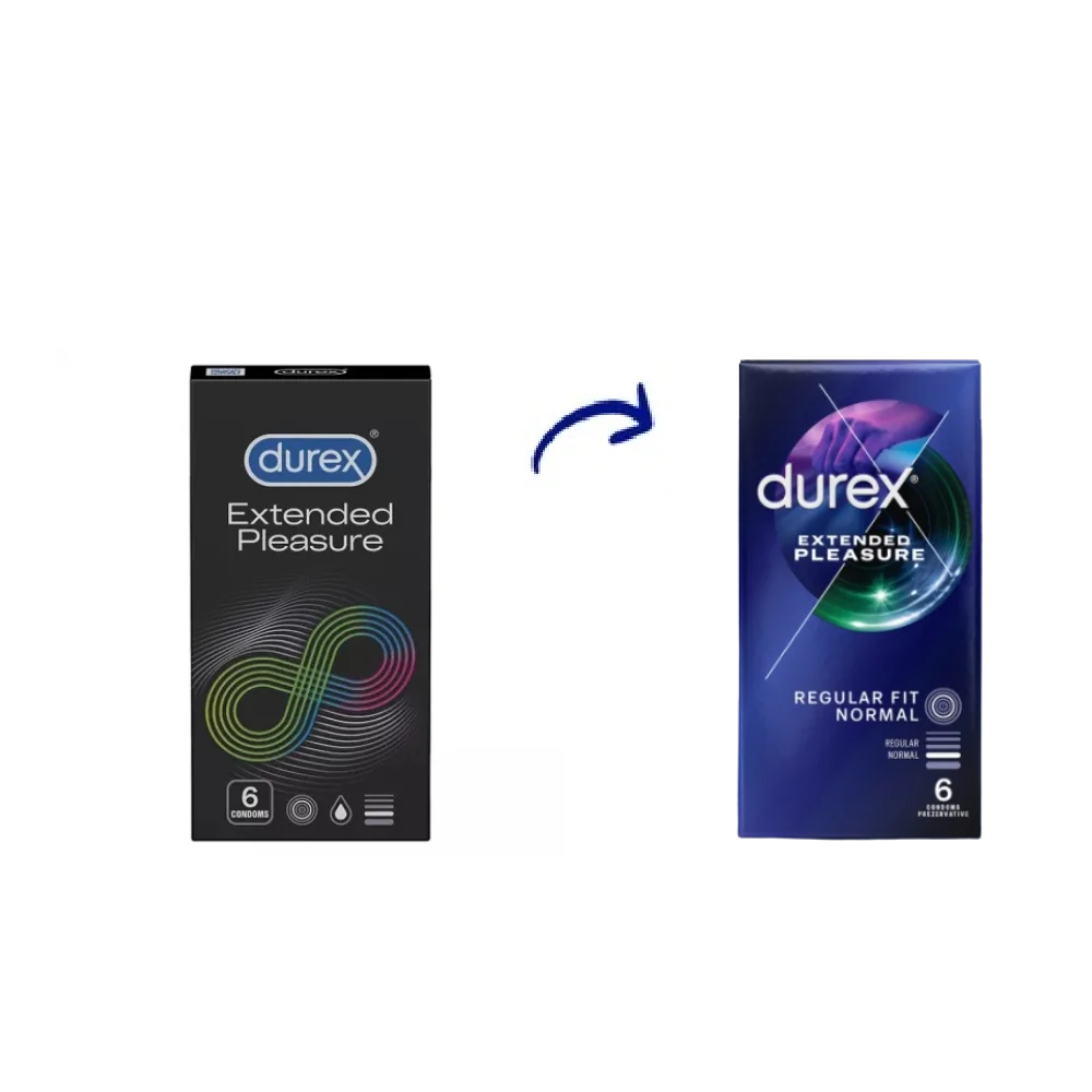 Prezervative Extended Pleasure, 6 bucati, Durex
