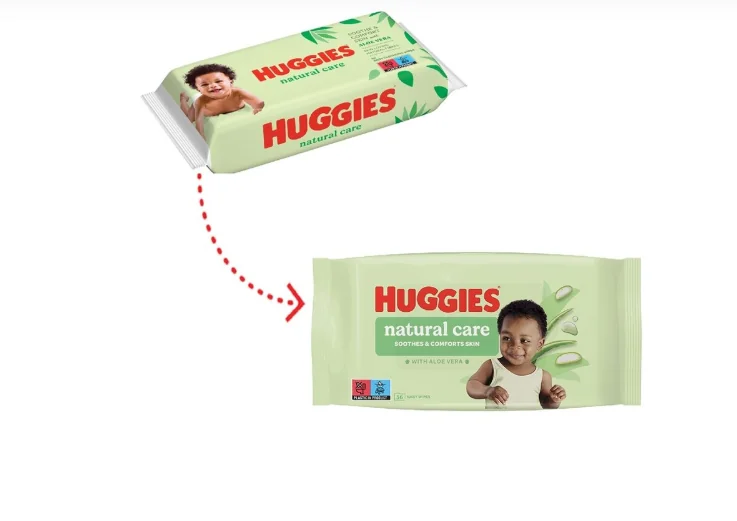 Servetele umede Baby Natural Care, 56 bucati, Huggies