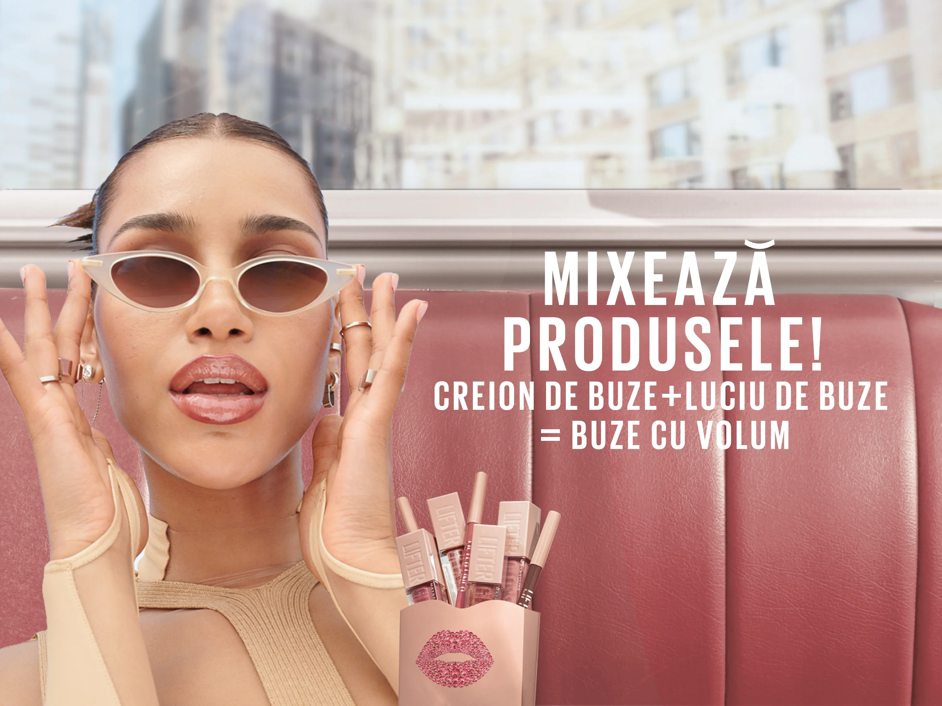 Maybelline Lifter Liner, recomandare de combinare cu luciu de buze pentru volum. Maybelline Lifter Liner, recomandare de combinare cu luciu de buze pentru volum.