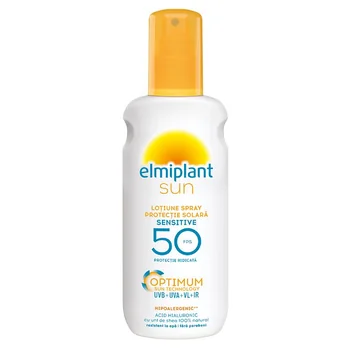Lotiune spray protectie solara Sun Sensitive SPF 50, 200ml, Elmiplant