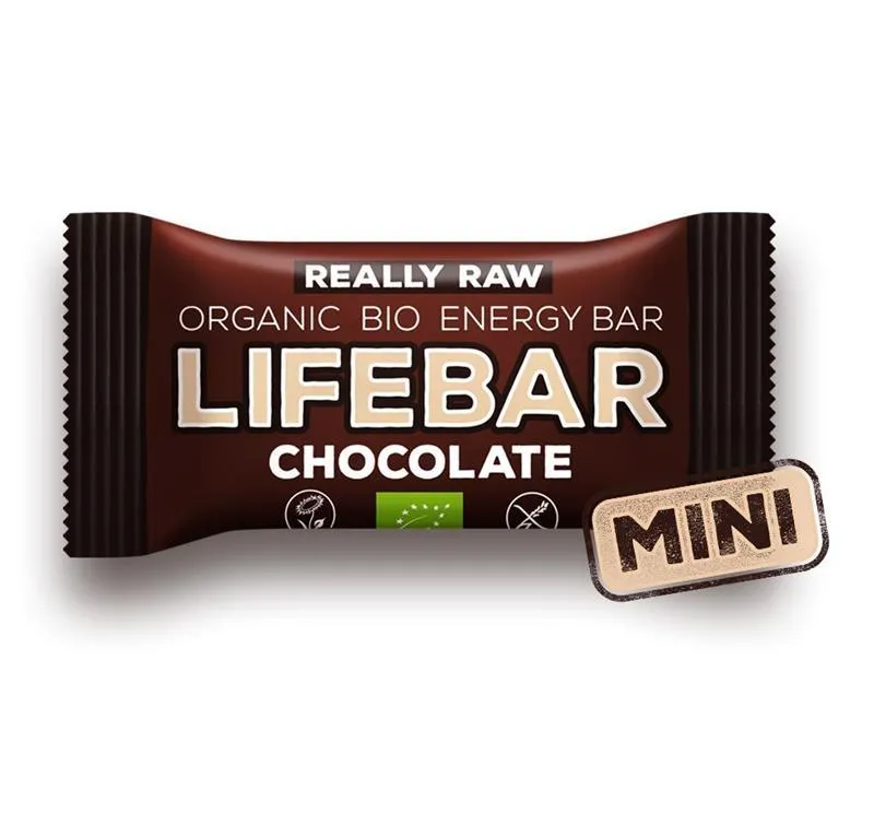 Baton cu ciocolata raw Lifebar Bio, 25g, Lifefood