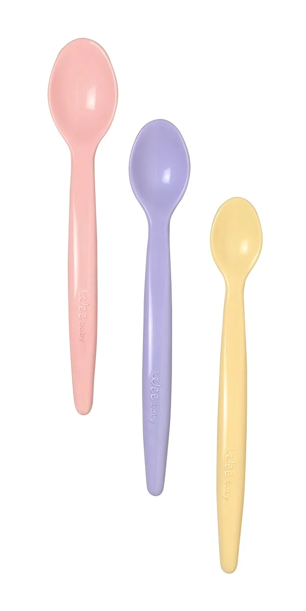 Lingurite de silicon pentru bebelusi, 3 bucati, Wee Baby