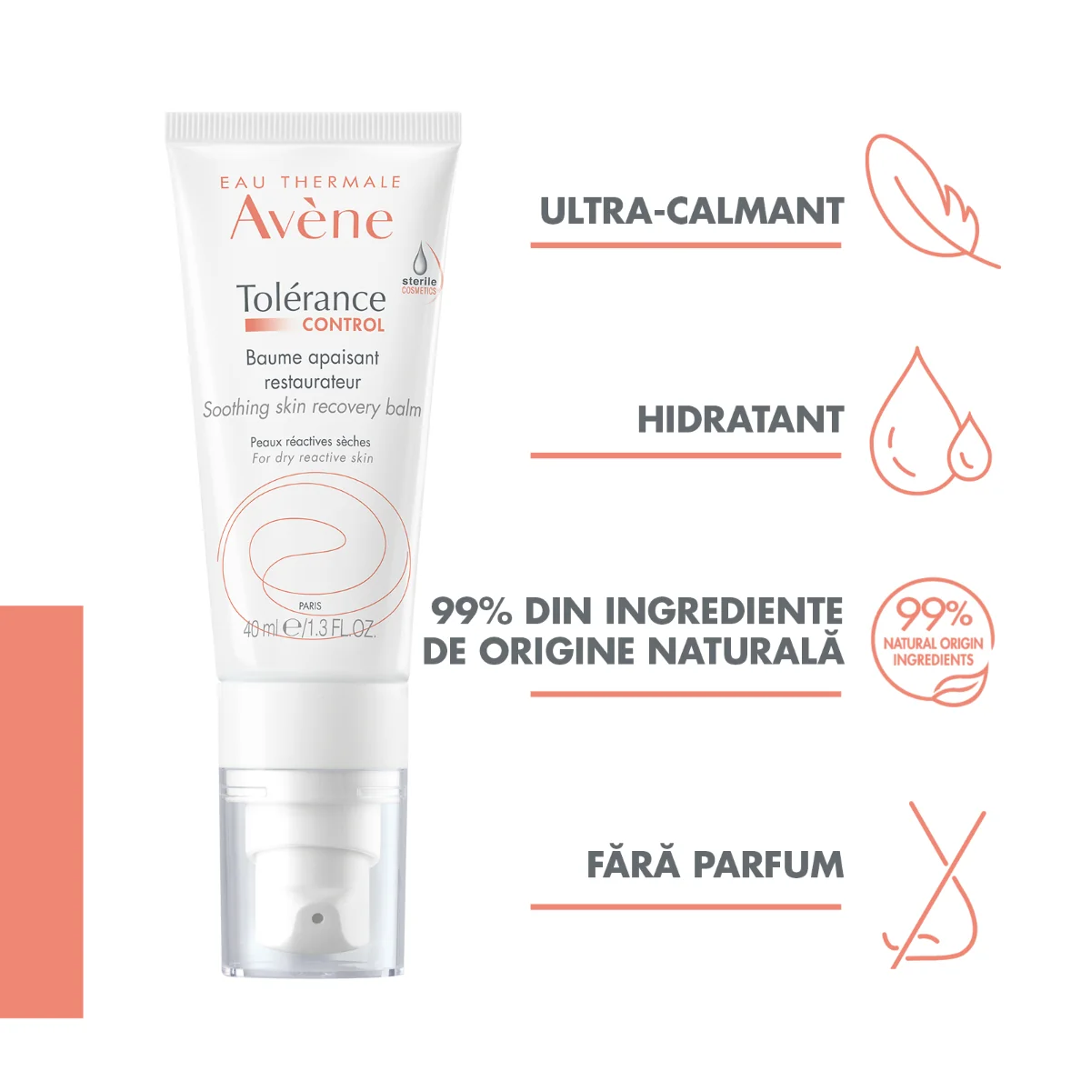 Balsam calmant Tolerance Control, 40ml, Avene