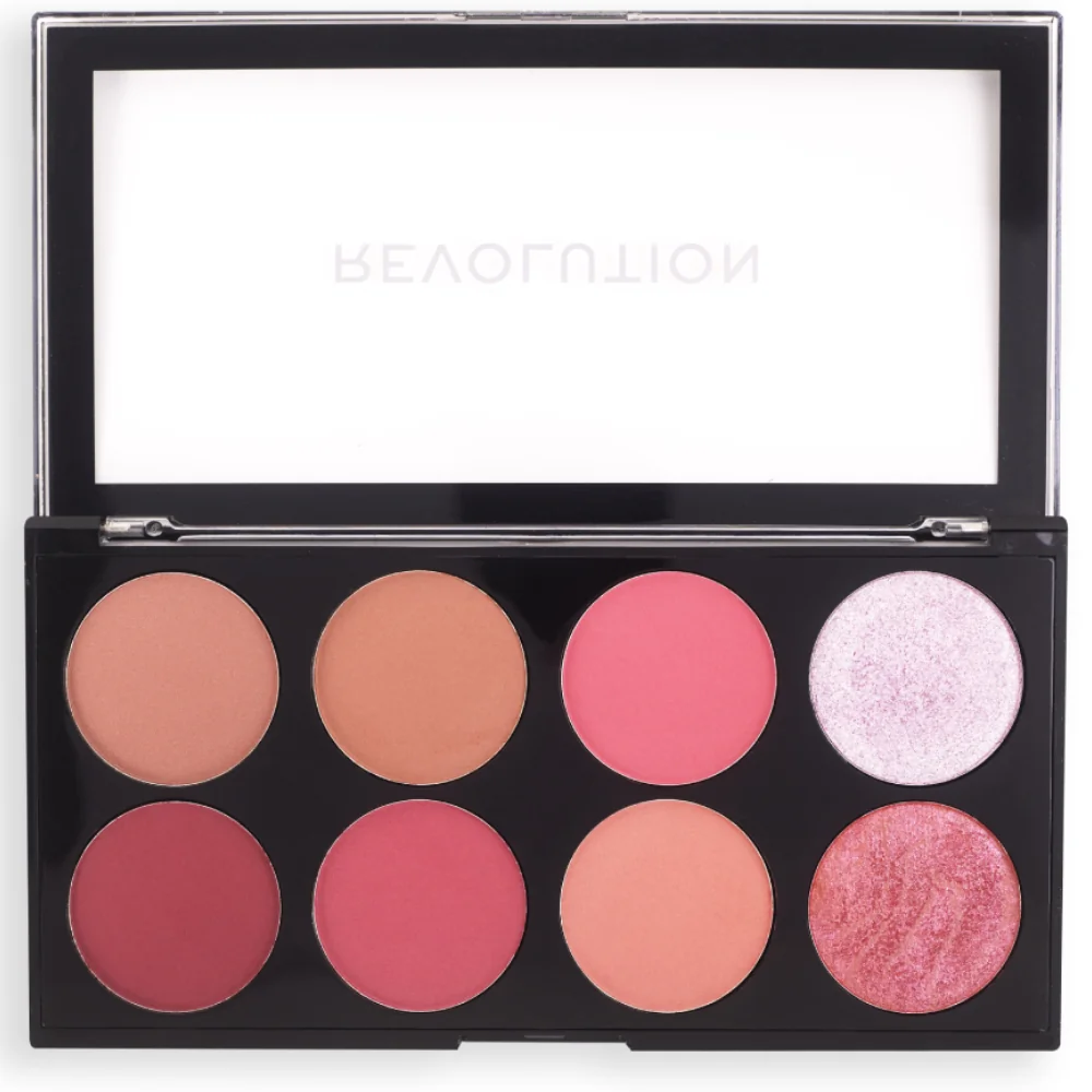 Paleta de farduri de obraz Ultra Blush Palette Sugar and Spice, 12.8g, Makeup Revolution