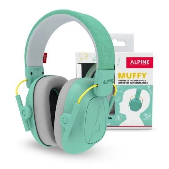 Casti antifonice pliabile pentru copii de la 5-16 ani SNR 25 Muffy Kids Mint ALP26474, 1 bucata, Alpine