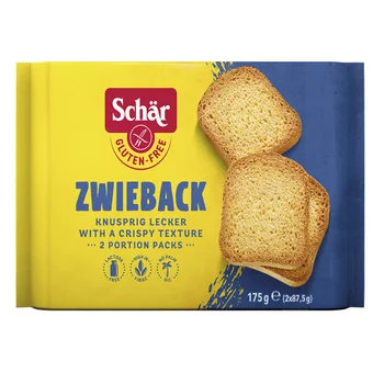 Paine prajita feliata fara gluten Zweiback, 175g, Schar