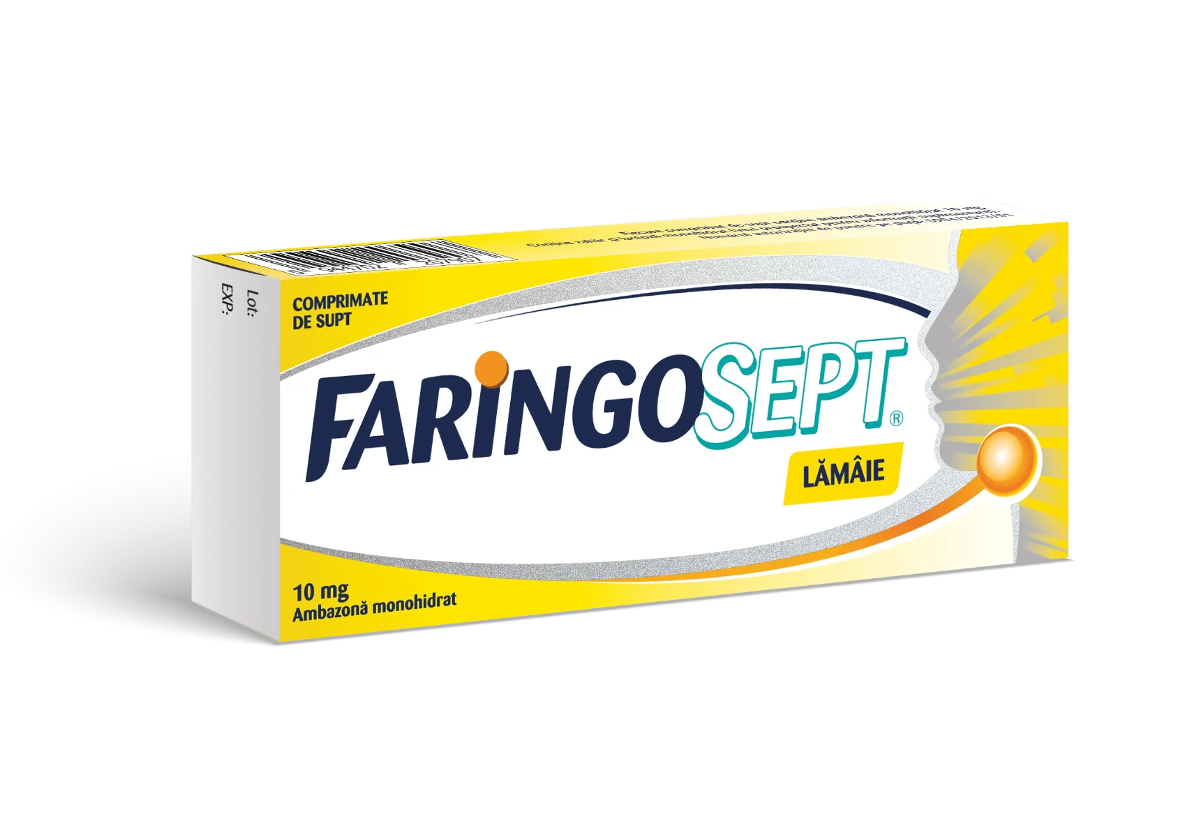 Faringosept L 10mg aroma de lamaie, 10 comprimate, Terapia