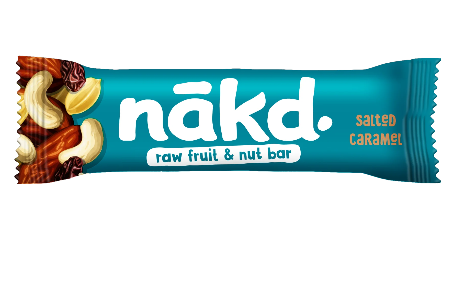 Baton cu caramel sarat raw vegan, 35g, Nakd