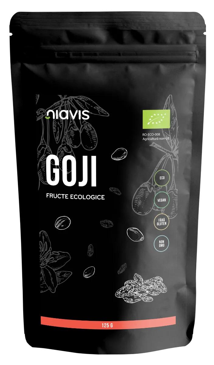 Fructe de goji ecologice, 125g, Niavis