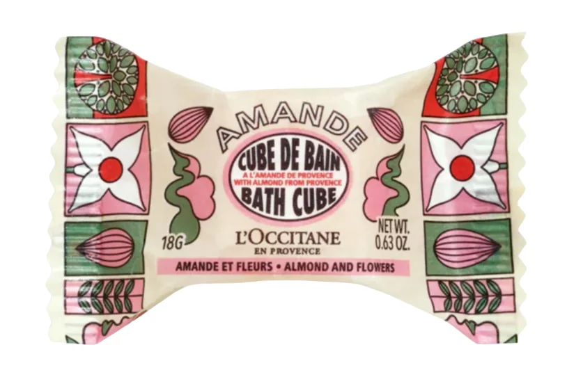 Cub efervescent pentru baie cu migdale si flori, 18g, L'Occitane
