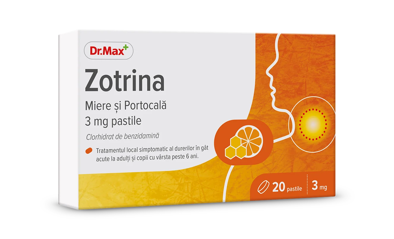 Dr. Max Zotrina miere si portocala 3 mg, 20 pastile