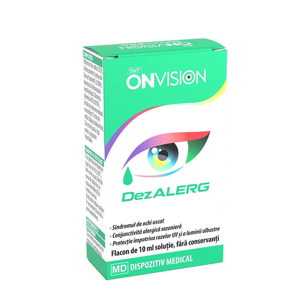 Solutie oftalmica pentru ochi uscati Onvision Dezalerg, 10ml, Sun Wave Pharma 