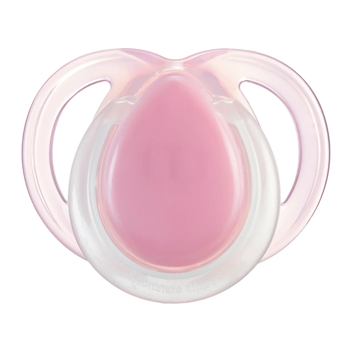 Suzeta ortodontica de noapte care lumineaza in intuneric pentru 0-6 luni Transparent/Roz, 2 bucati, Tommee Tippee