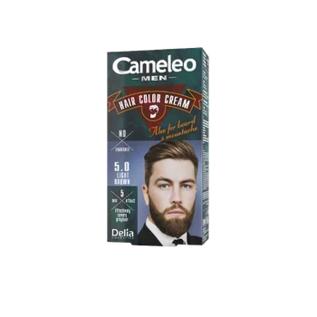 Vopsea de par pentru barbati Cameleo 5.0 Light Brown, 60ml, Delia Cosmetics