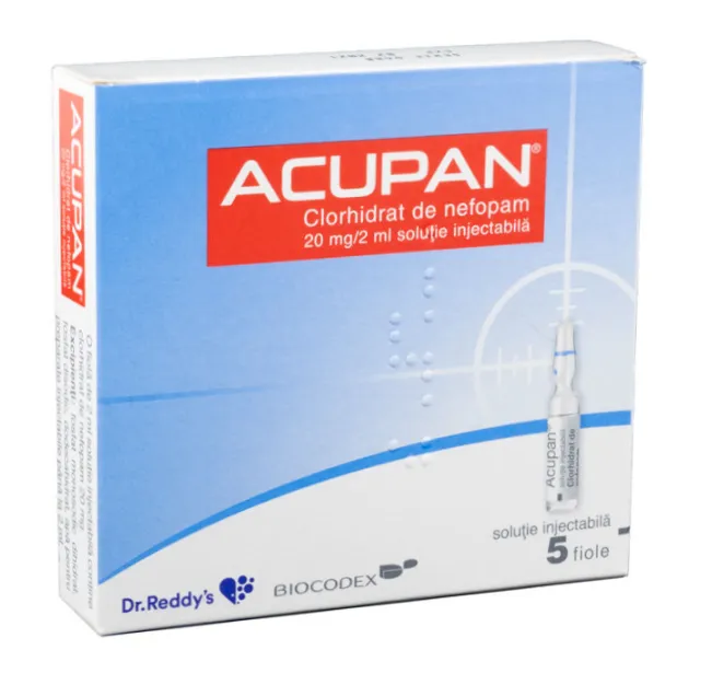 Acupan 20mg/2ml, 5 fiole, Biocodex