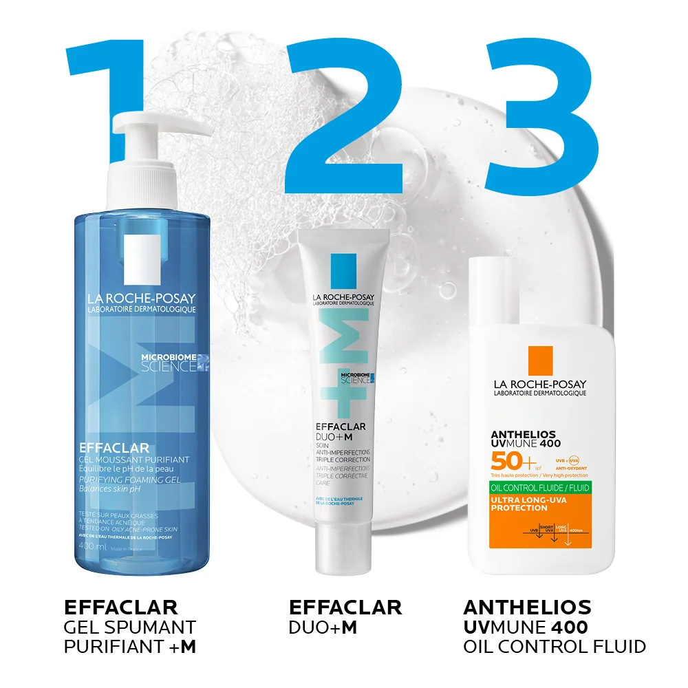 Gel spumant de curatare purifiant pentru ten gras cu tendinta acneica Effaclar +M, 400ml, La Roche-Posay