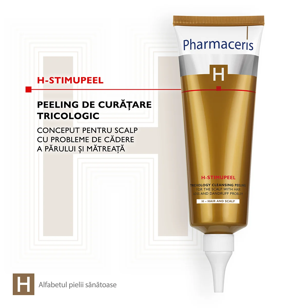 Peeling curatare pentru scalp cu matreata si caderea parului Stimupeel H, 125ml, Pharmaceris