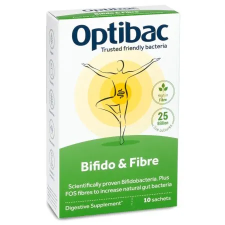 Bifidobacterii si fibre, 10 plicuri, Optibac