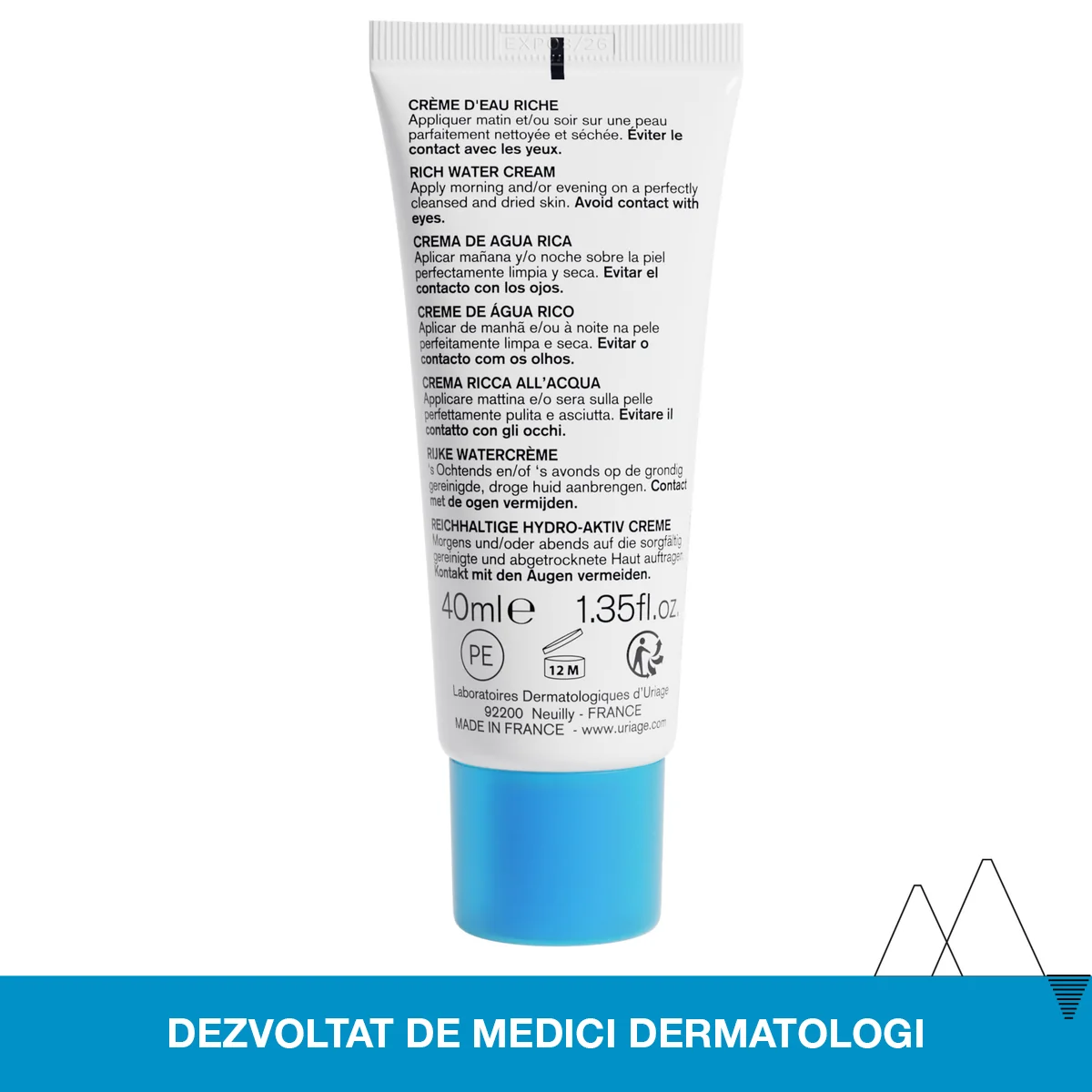 Crema hidratanta textura bogata Eau Thermale, 40ml, Uriage