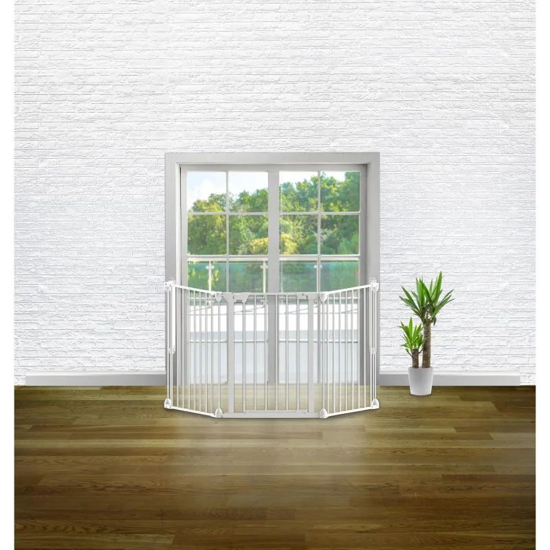Tarc de siguranta modular cu 3 panouri alb, 1 bucata, Noma