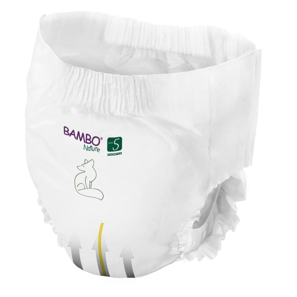 Scutece Eco Paper Bag Pants Marimea Nr. 5 pentru 11-17kg, 95 bucati, Bambo Nature