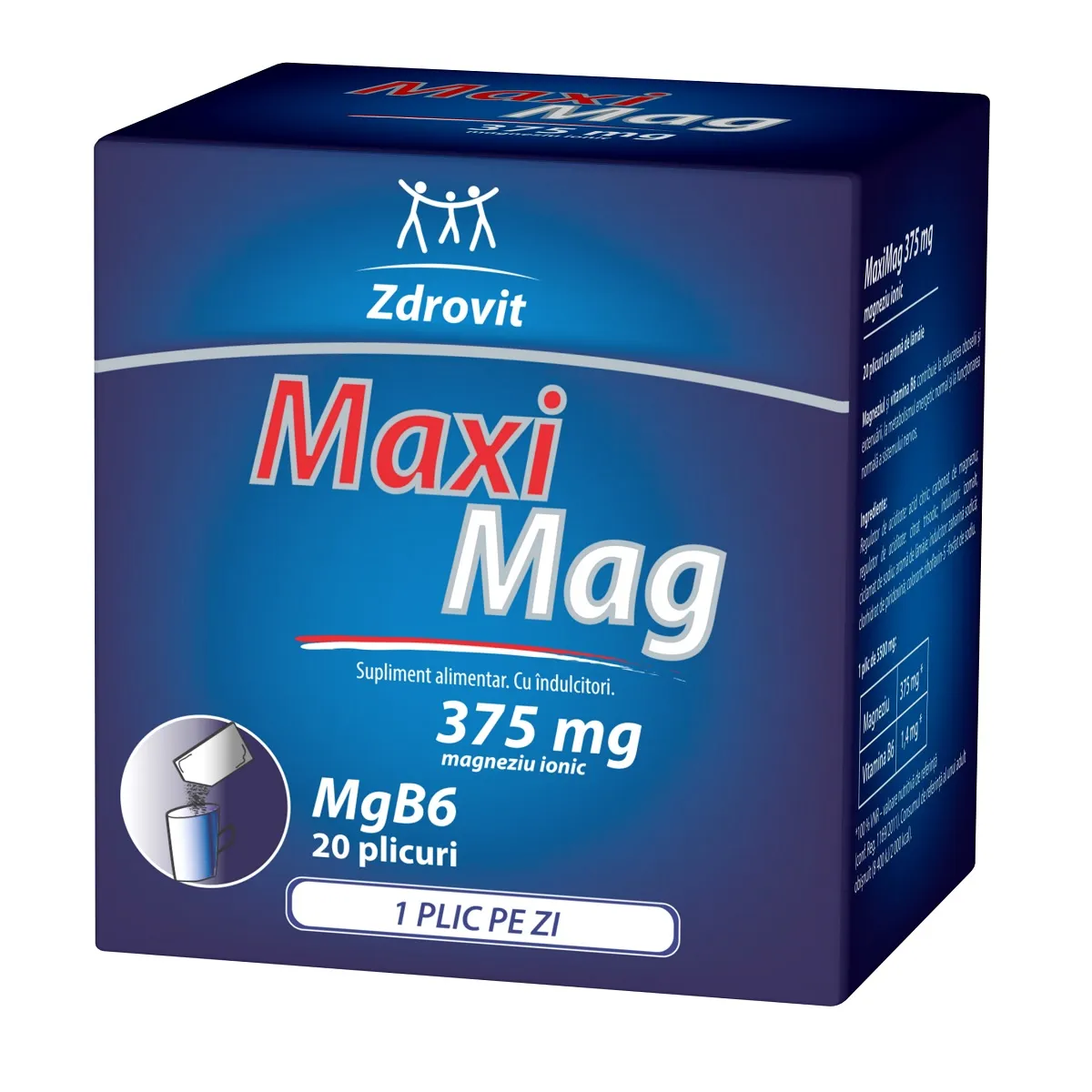 MaxiMag, 375mg, 20 plicuri, Zdrovit